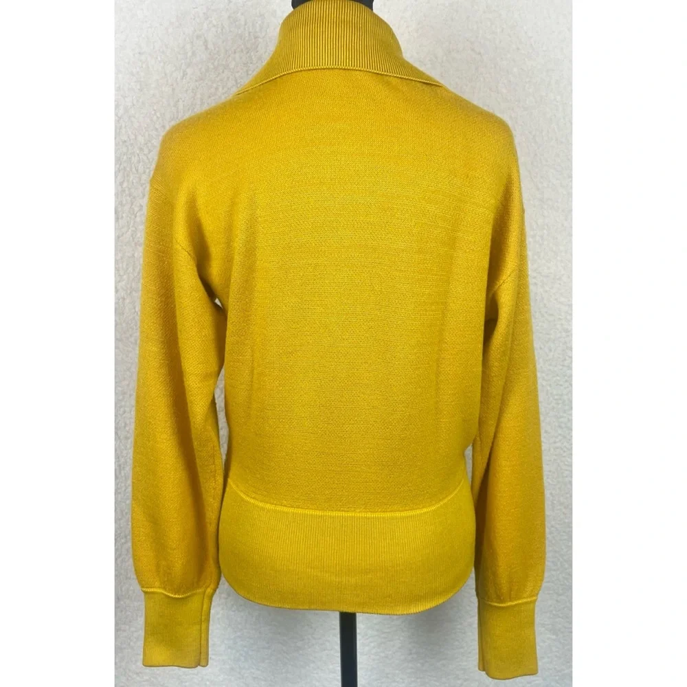 ISABEL MARANT • Yellow Heron Polo Neck Wool-Blend Long Sleeve Sweater, 4 - Picture 11 of 16